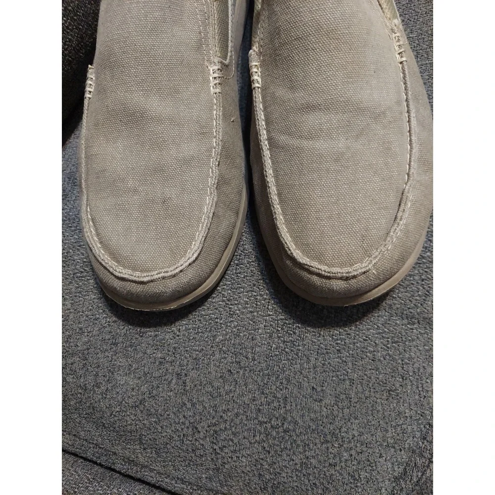 Crocs Mens Slip-on Triple Comfort Shoes  Tan Khaki Canvas Size M 12 Shoes Dress